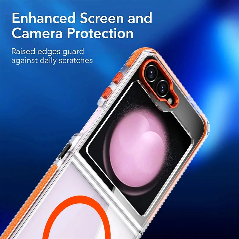 Anti-Yellowing Transparent Case with Raised Camera Protection for Samsung Galaxy Z Flip 6