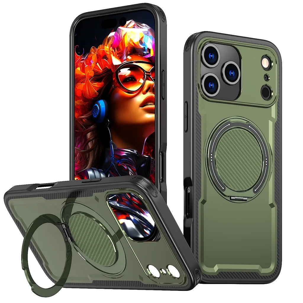 Shockproof MagSafe Case with Rotating Kickstand for iPhone 17 Series