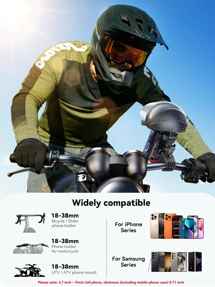 Bike Phone Holder Mount With 360° Rotating Bracket