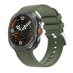 Leather-Like Silicone Watch Band with Ventilation Holes for Samsung Galaxy Watch Ultra 2