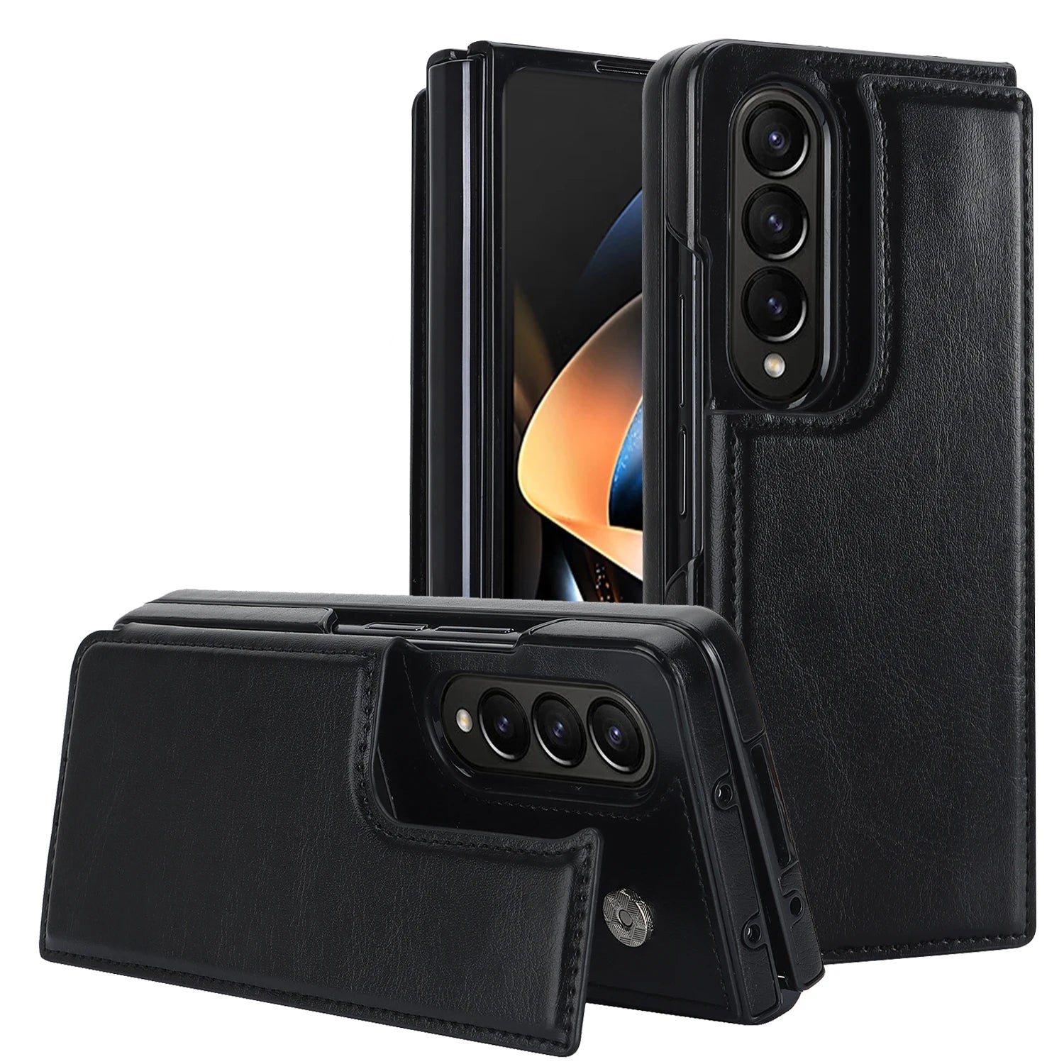 Luxury Leather Wallet Case for Samsung Galaxy Z Fold 5