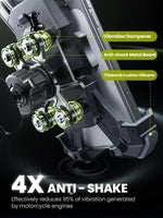 Universal Motorcycle Phone Mount with Shock Absorption Holder