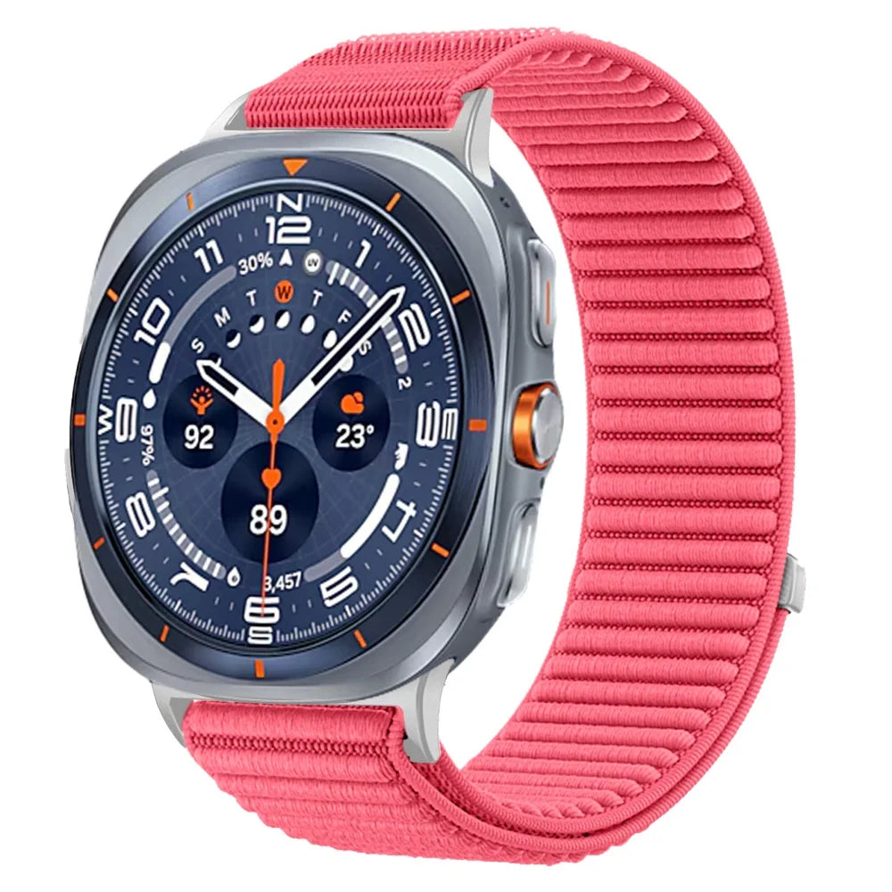 Breathable Nylon Watch Strap with Hook-and-Loop Fastener for Samsung Galaxy Watch Ultra 2