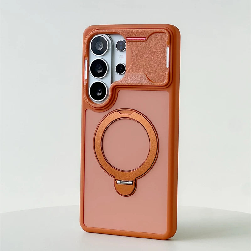 Shockproof Magnetic Case with Ring Stand for Samsung Galaxy S26 Series