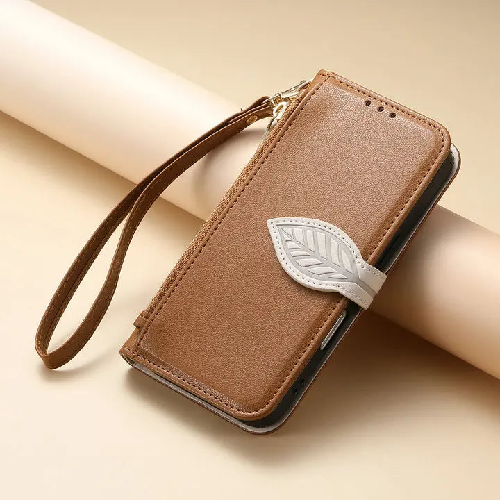 Premium PU Leather Flip Wallet Case for iPhone 17 Series