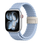 Breathable Woven Nylon Band with Magnetic Snap Closure for Apple Watch