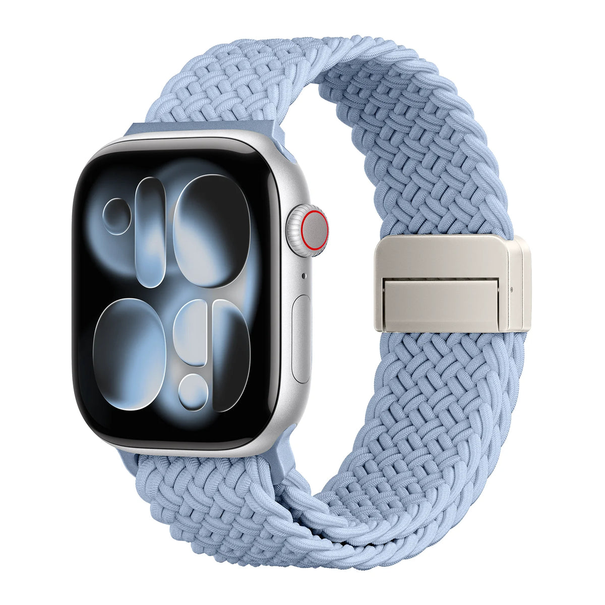 Breathable Woven Nylon Band with Magnetic Snap Closure for Apple Watch