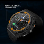 Luxury Stainless Steel Tactical Case and Silicone Sport Band Modification Kit for Samsung Galaxy Watch 8 Classic