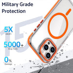 iPhone 16 Series Colorful Transparent MagSafe Case with Aluminum Buttons