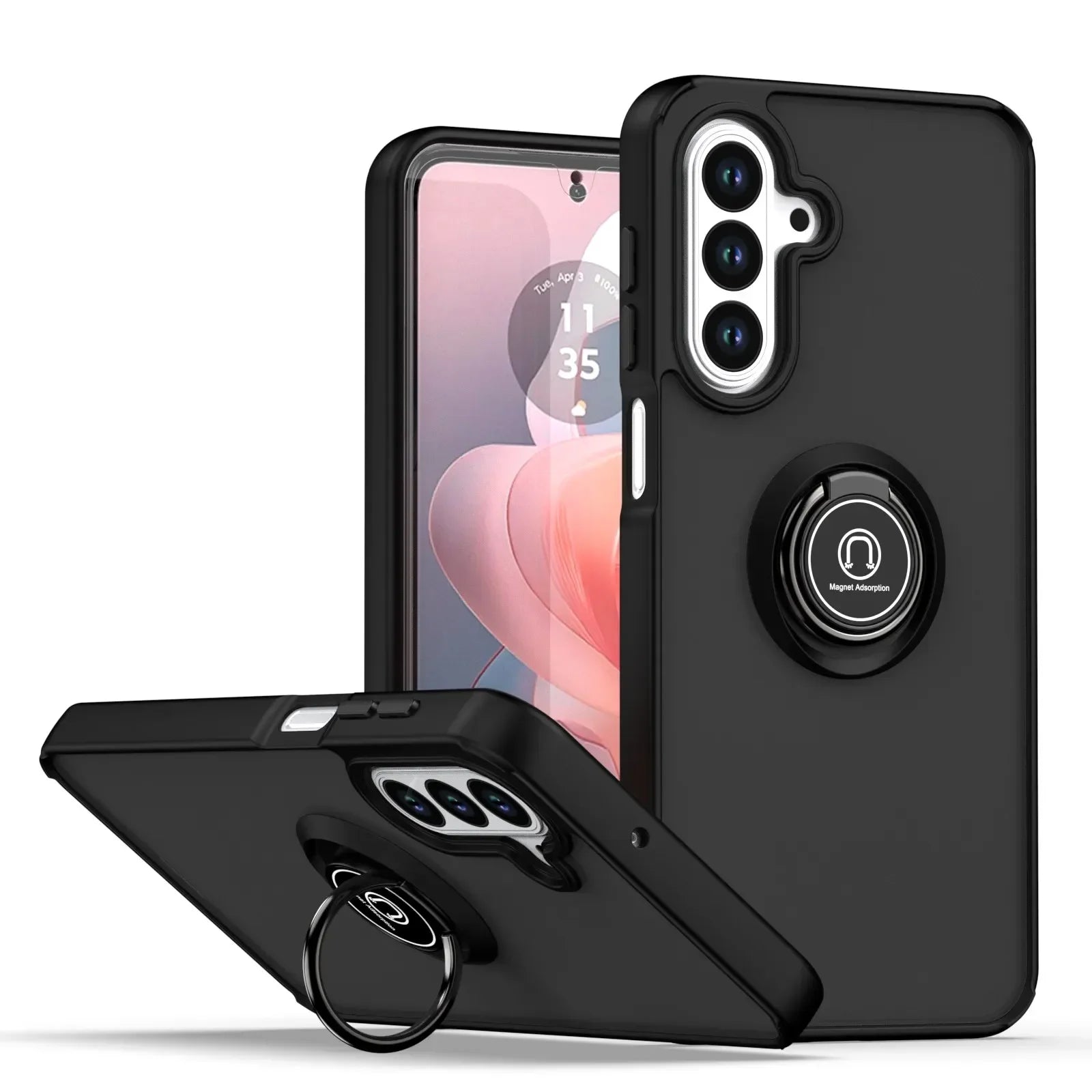 Shockproof Armor Matte Magnetic Case with Ring Stand for Samsung Galaxy A56