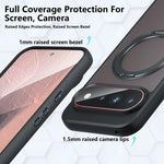 Frosted Matte Translucent Case with 360° Rotating Ring Stand for Google Pixel 11 Series