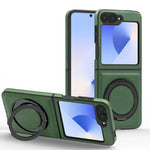 Premium Shockproof Leather Flip Case with 360° Ring Bracket for Samsung Galaxy Z Flip 6