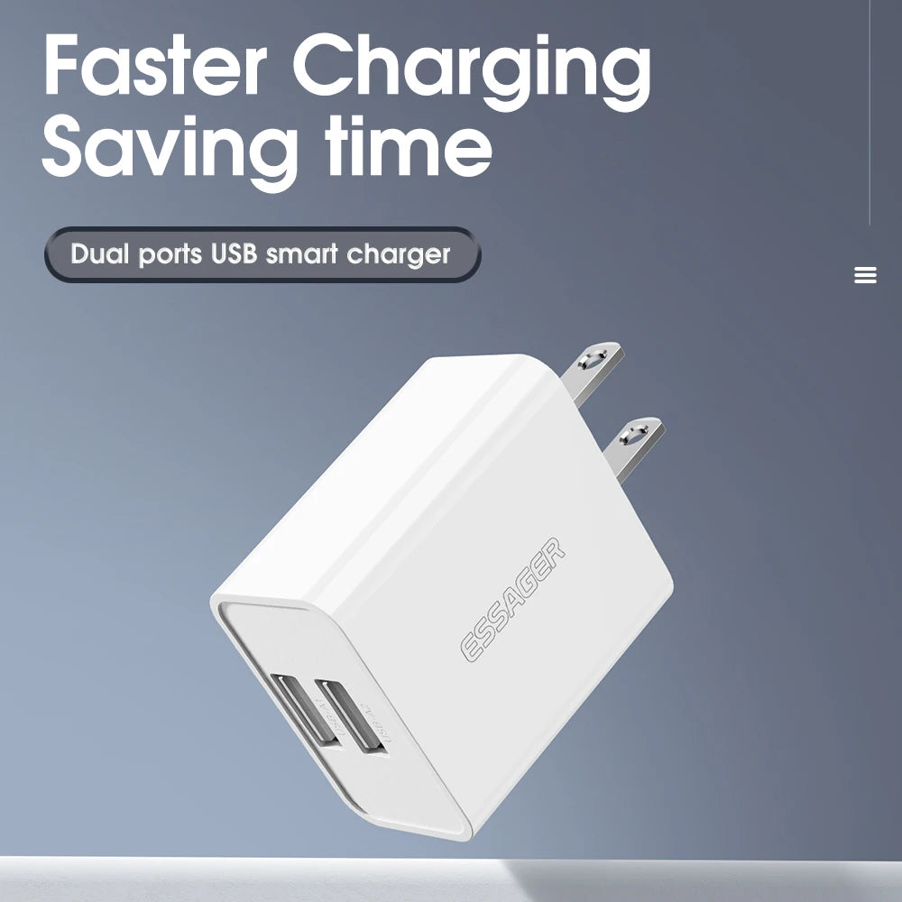 Essager Dual USB Charger Adapter