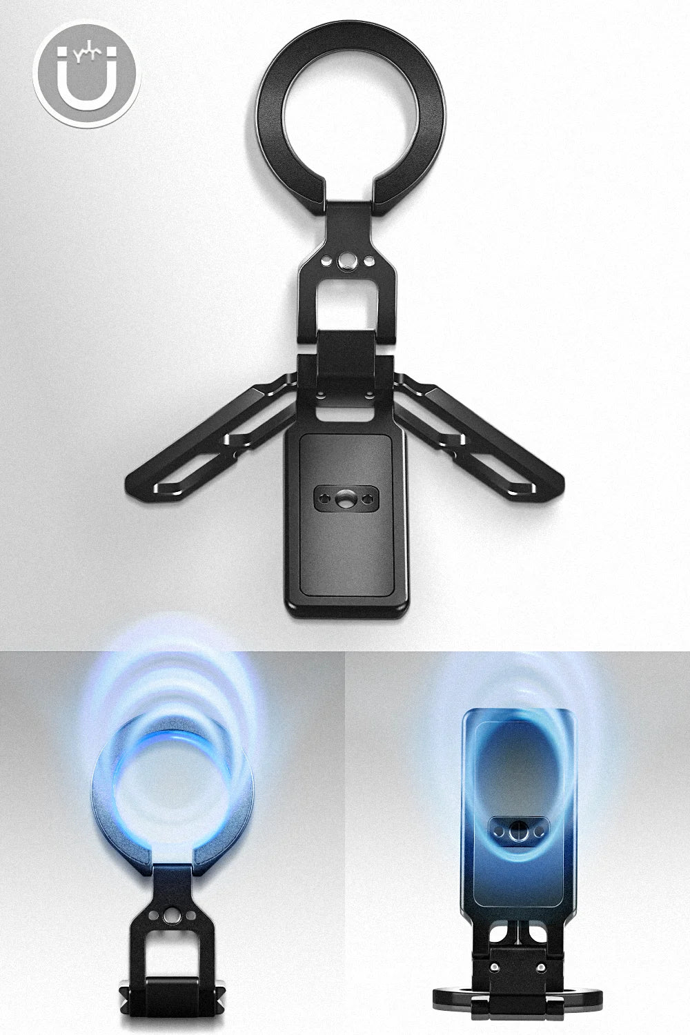 Multi-functional Magnetic Phone Grip & 1/4" Tripod Adapter
