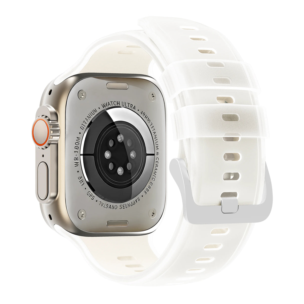 Dual-Layer Silicone Sport Band with Quick-Release Buckle for Apple Watch