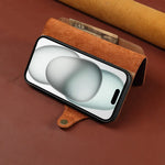 Genuine Leather Book Case Flip Case with Strap for Samsung Galaxy S26 Series