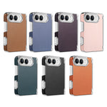 Leather-Feel MagSafe Foldable Case with Central Axis Hinge Protection for iPhone Duo