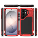 Shockproof Armor Case with Camera Lens Cover for Samsung Galaxy S25 Ultra