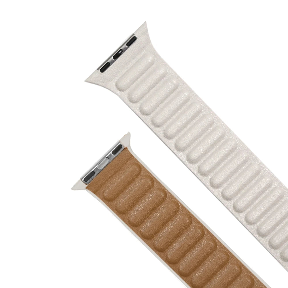 Magnetic Leather Link Band for Apple Watch