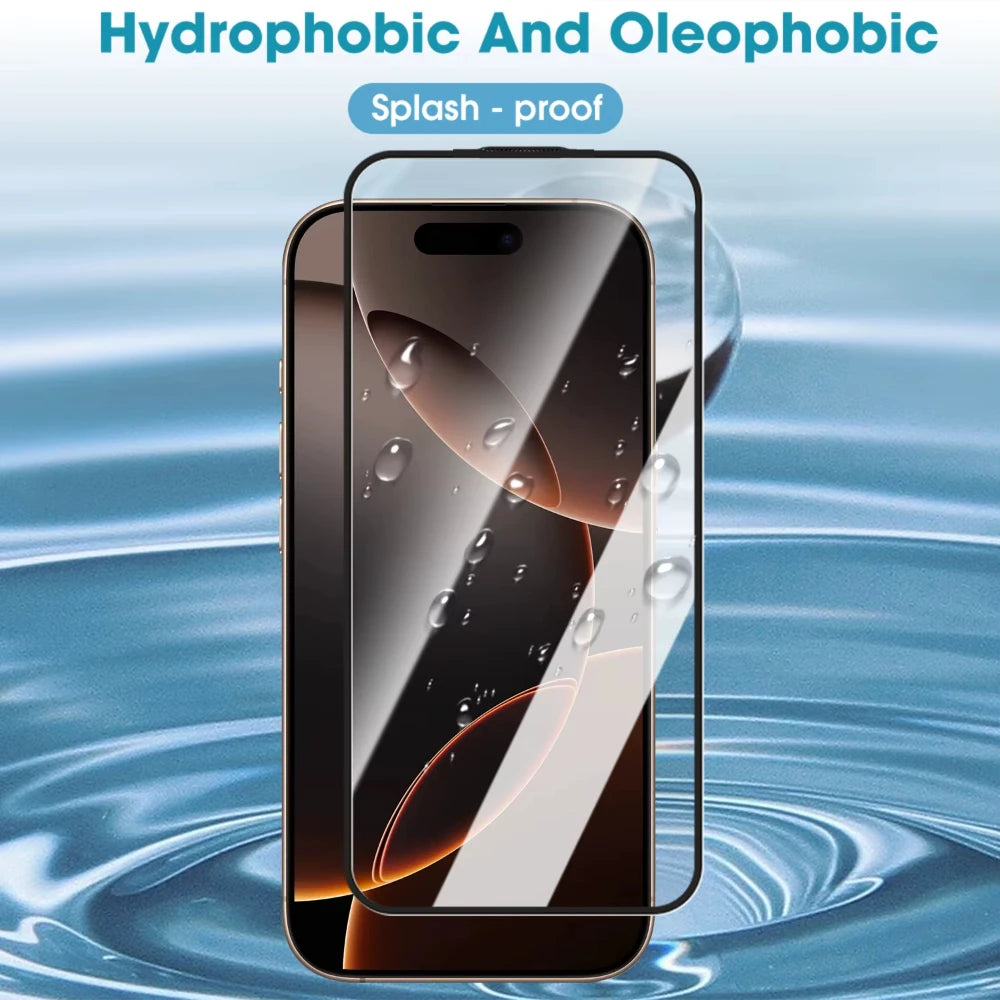 HD Clear Tempered Glass Film with Easy Install Tool for iPhone 17 Series