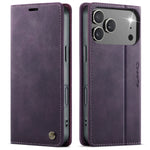 Leather Folio Wallet Case with Integrated Kickstand for iPhone 18 Series