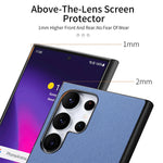 Cloth-Grain Leather Case for Samsung Galaxy S25 Series