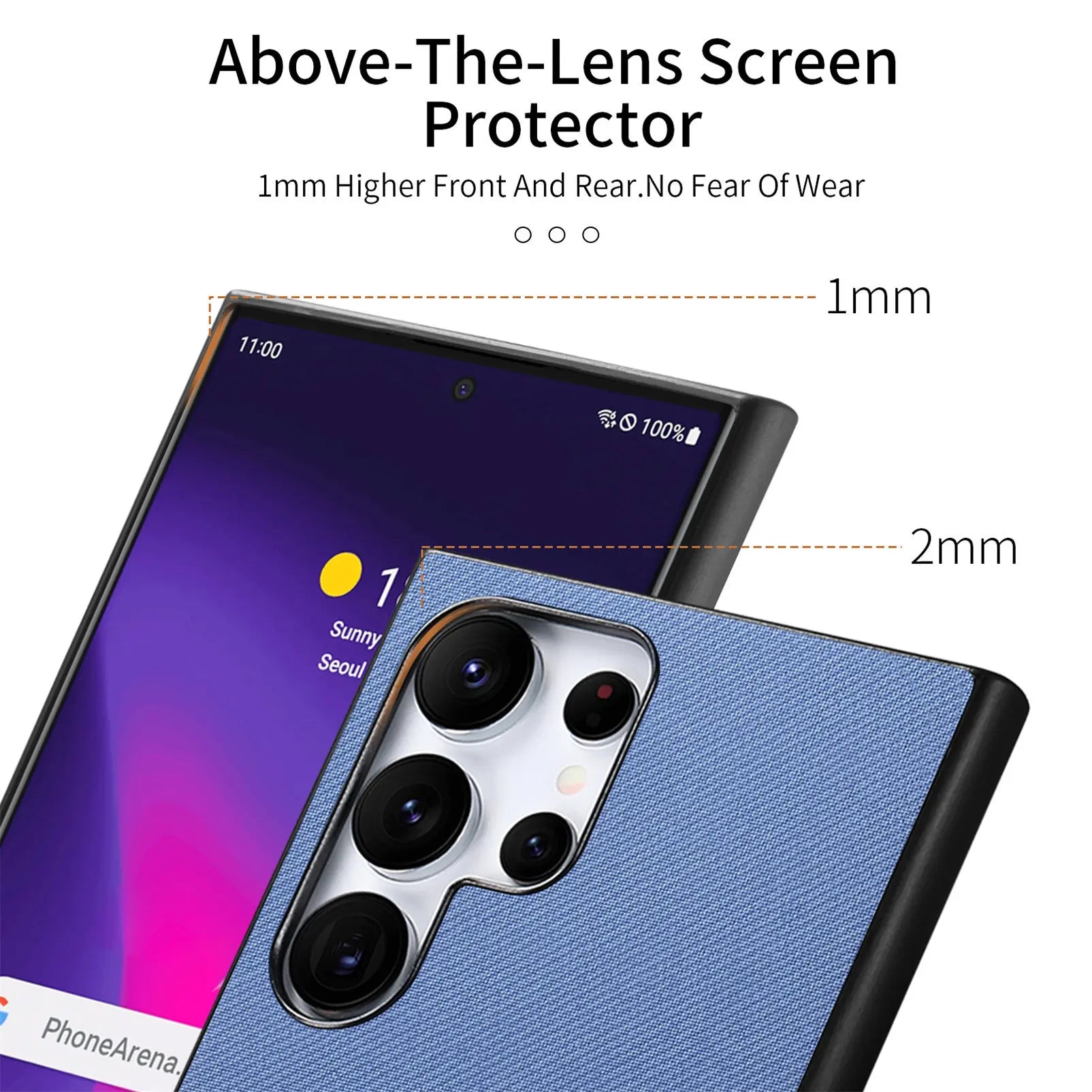 Cloth-Grain Leather Case for Samsung Galaxy S24 Series