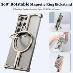 Samsung Galaxy S25 Ultra Aluminum Frameless Case with Bumper & Ring