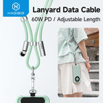 Hagibis Universal Phone Lanyard with USB-C Charging Cable