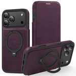 MagSafe Compatible Leather Flip Case for iPhone 17 Series