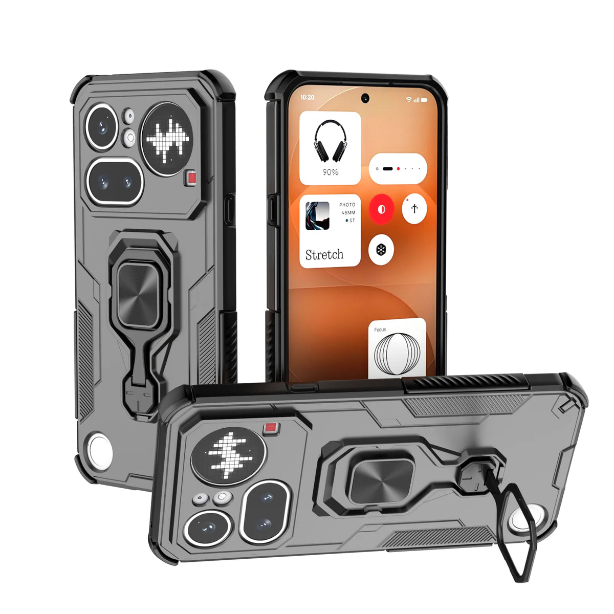 Metal Ring Kickstand Shockproof Case For Nothing Phone 4A