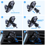 Universal Hands-Free Car Phone Holder with Metal Hook Air Vent Clip