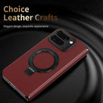 Google Pixel 10 Pro Fold Leather Case with Magnetic Ring