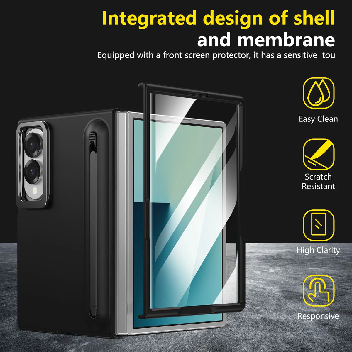 Shockproof Foldable Case with 14-Foot Drop Protection for Samsung Galaxy Z Fold 8