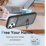Textured MagSafe Cooling Case with Rotatable Ring Stand for iPhone 18 Series