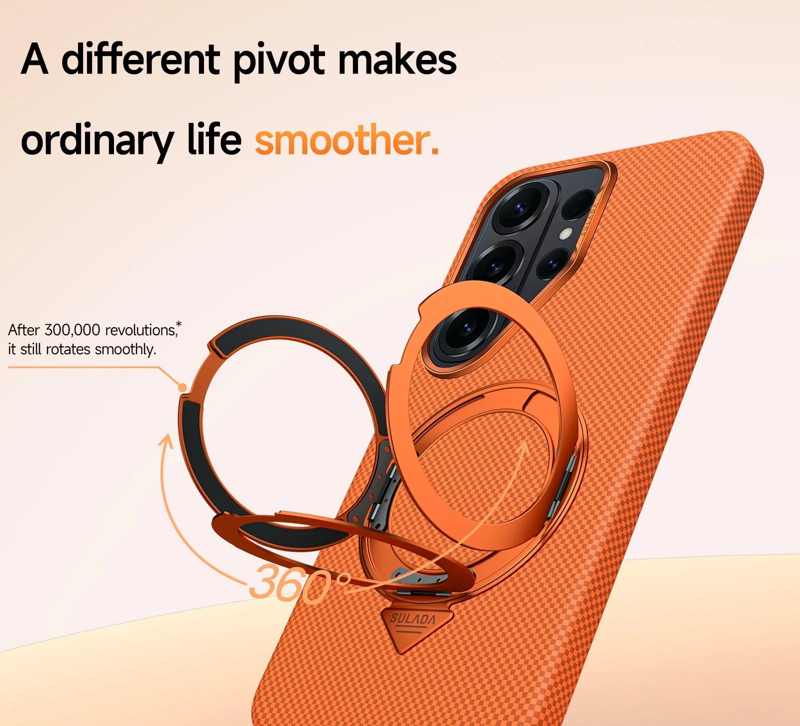 Premium Magnetic Carbon Fiber Case with 360 Kickstand for Samsung Galaxy S26 Series