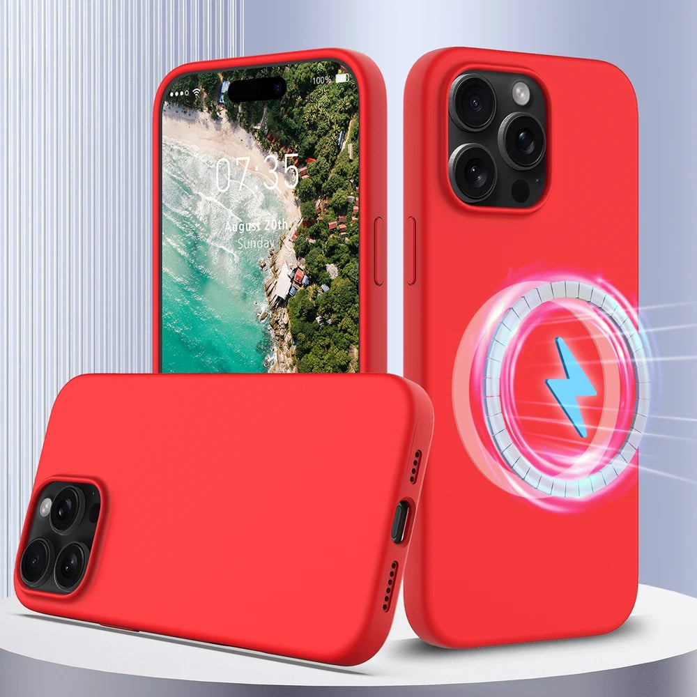 MagSafe-Compatible Silicone Protective Case for iPhone 17 Series