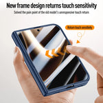 Leather Hinge Protection Case with Integrated Kickstand for iPhone Duo