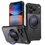 Shockproof Matte Stripe Armor Hard MagSafe Case for iPhone 17 Series