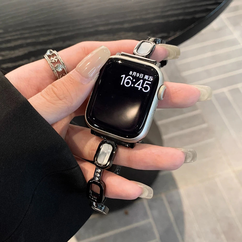Women's Fashion Metal Link Bracelet for Apple Watch