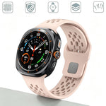 Perforated Silicone Sport Band with Quick-Release Connector for Samsung Galaxy Watch Ultra 2