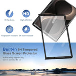 Integrated Tempered Glass Screen Protector Case with Magnetic Ring Mount for Samsung Galaxy Z Fold 8