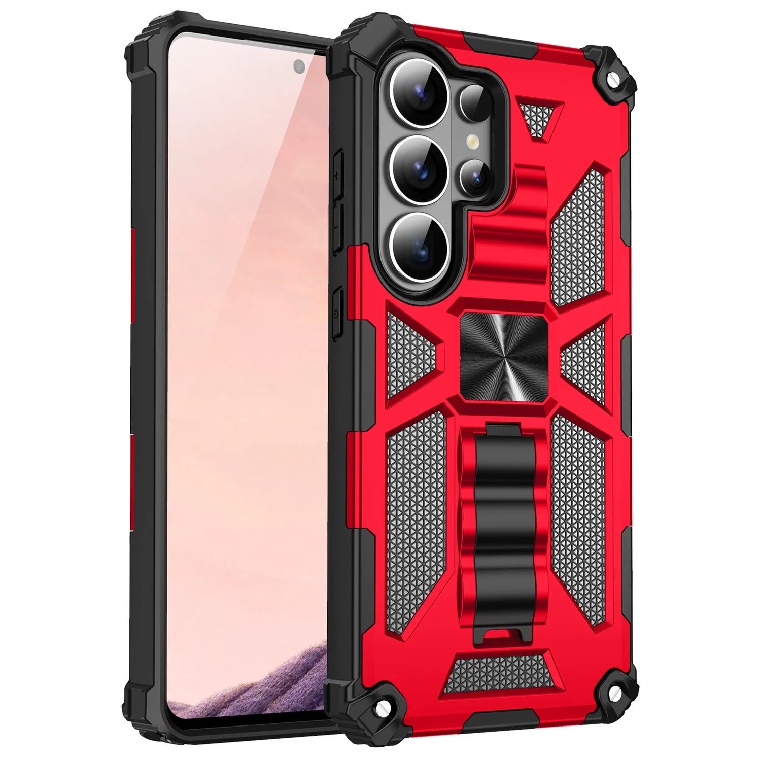 Camouflage Military Armor Case with Kickstand for Samsung Galaxy S26 Series