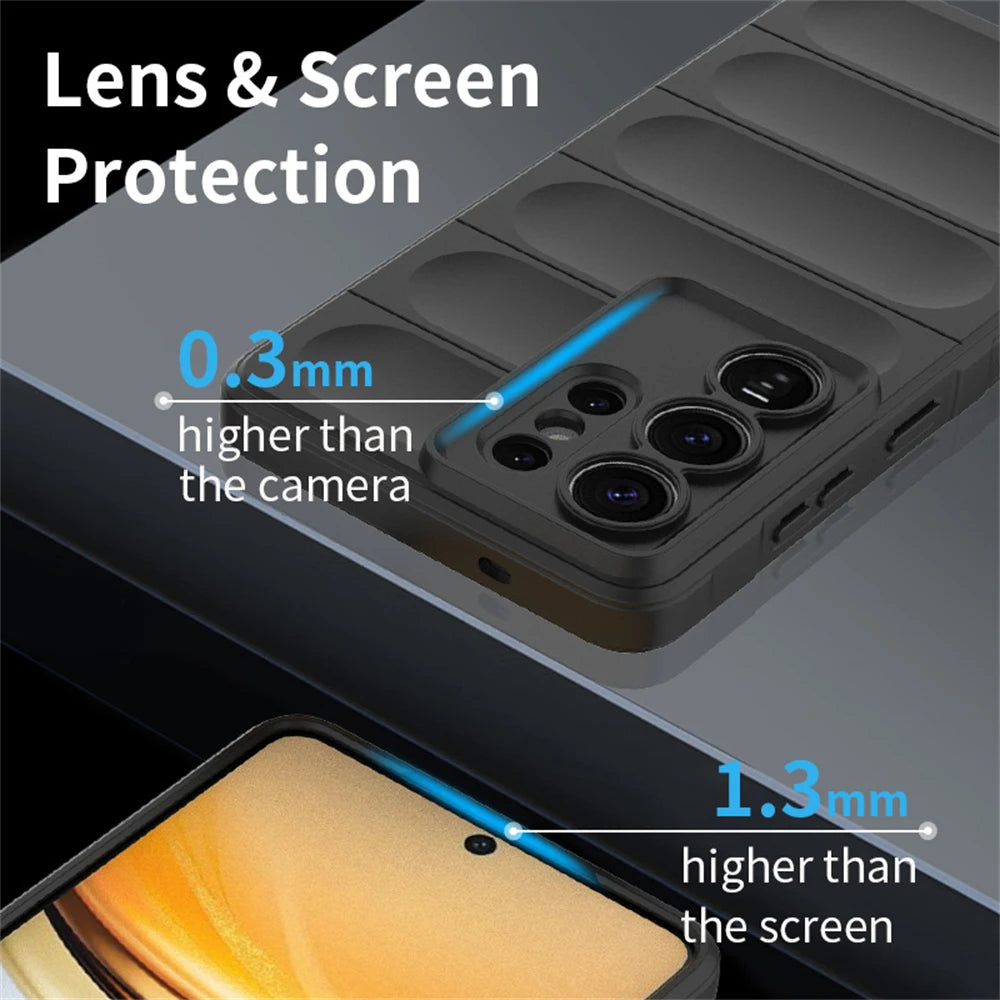 Soft Silicone Camera Lens Protection Ring Case for Samsung Galaxy S22 Series