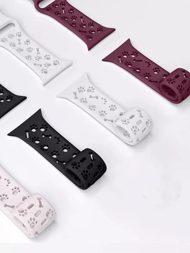 Engraved Silicone Sport Strap for Apple Watch