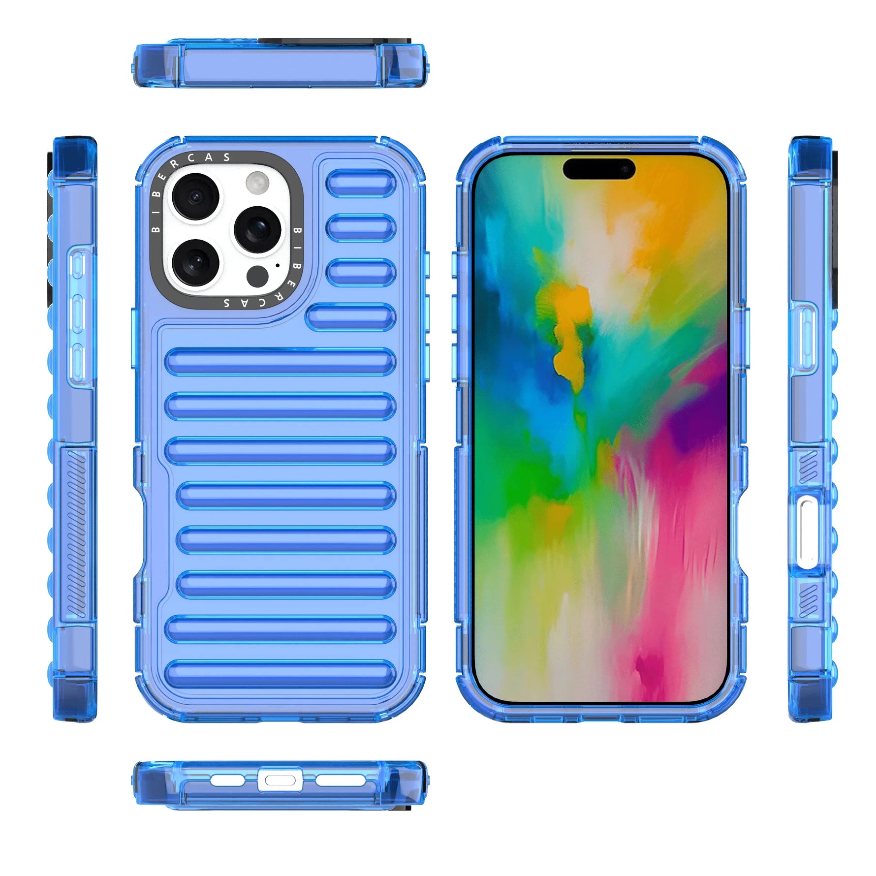 Capsule Air Cushion Transparent Shockproof Case for iPhone 15 Series
