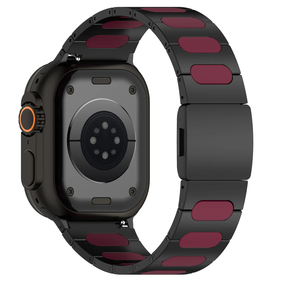 Metal and Silicone Hybrid Bracelet for Apple Watch