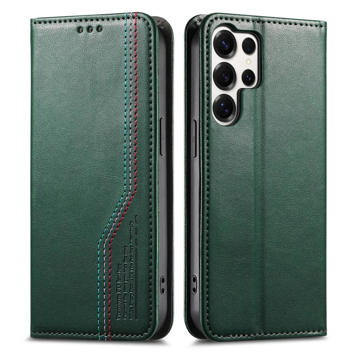 Samsung Galaxy S26 Series Leather Flip Case with Card Holder