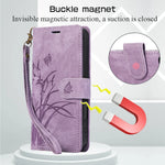 iPhone 15 Series Leather Wallet Case with Wrist Strap & Kickstand