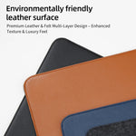 Modern Felt & Leather Mouse Pad